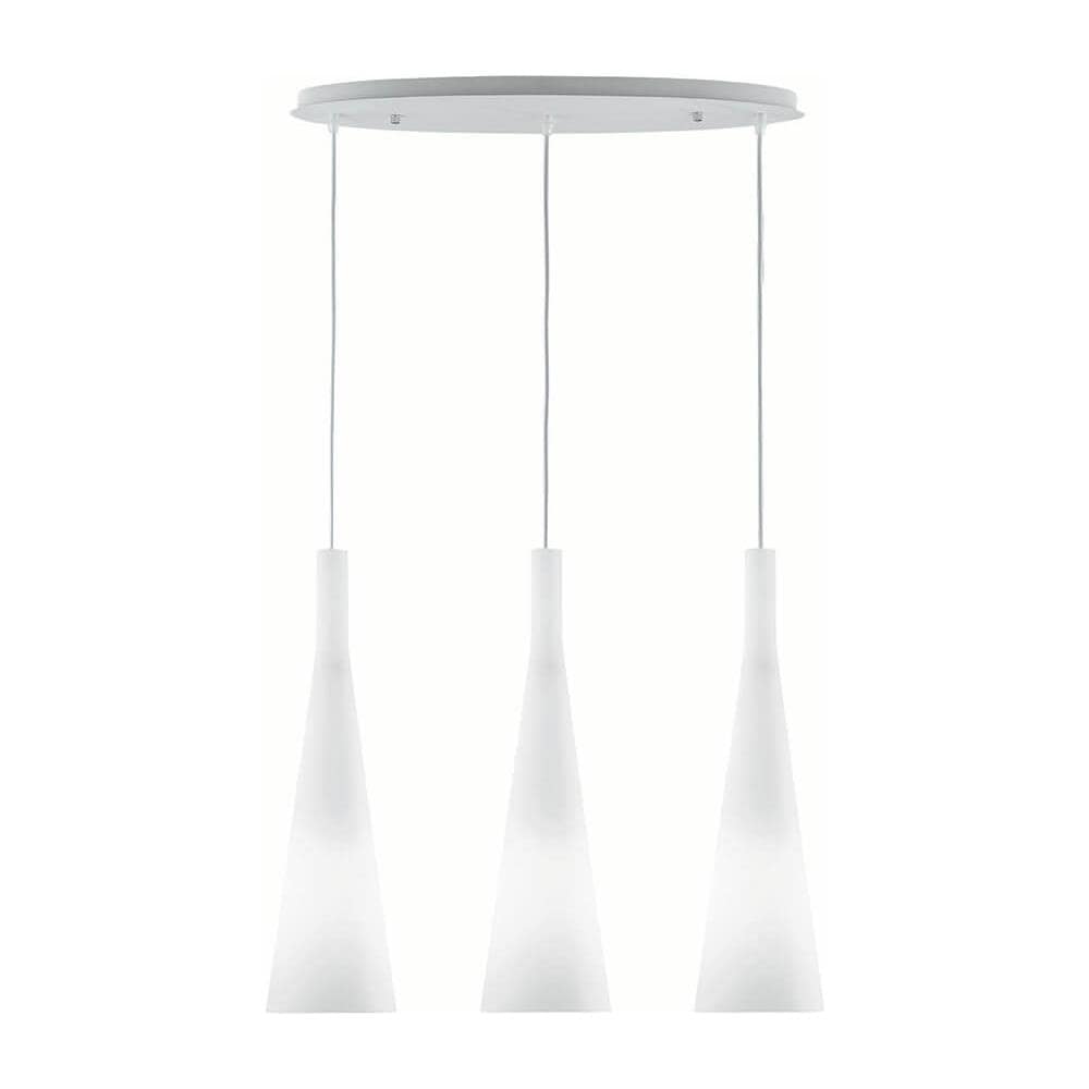 Lampada A Sospensione 3 X 60w E27 Bianco - Foto 1