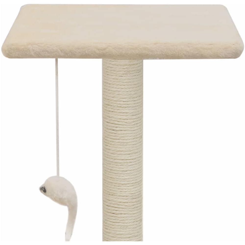 Albero Per Gatti Con Tiragraffi In Sisal 95 Cm Beige - Foto 6