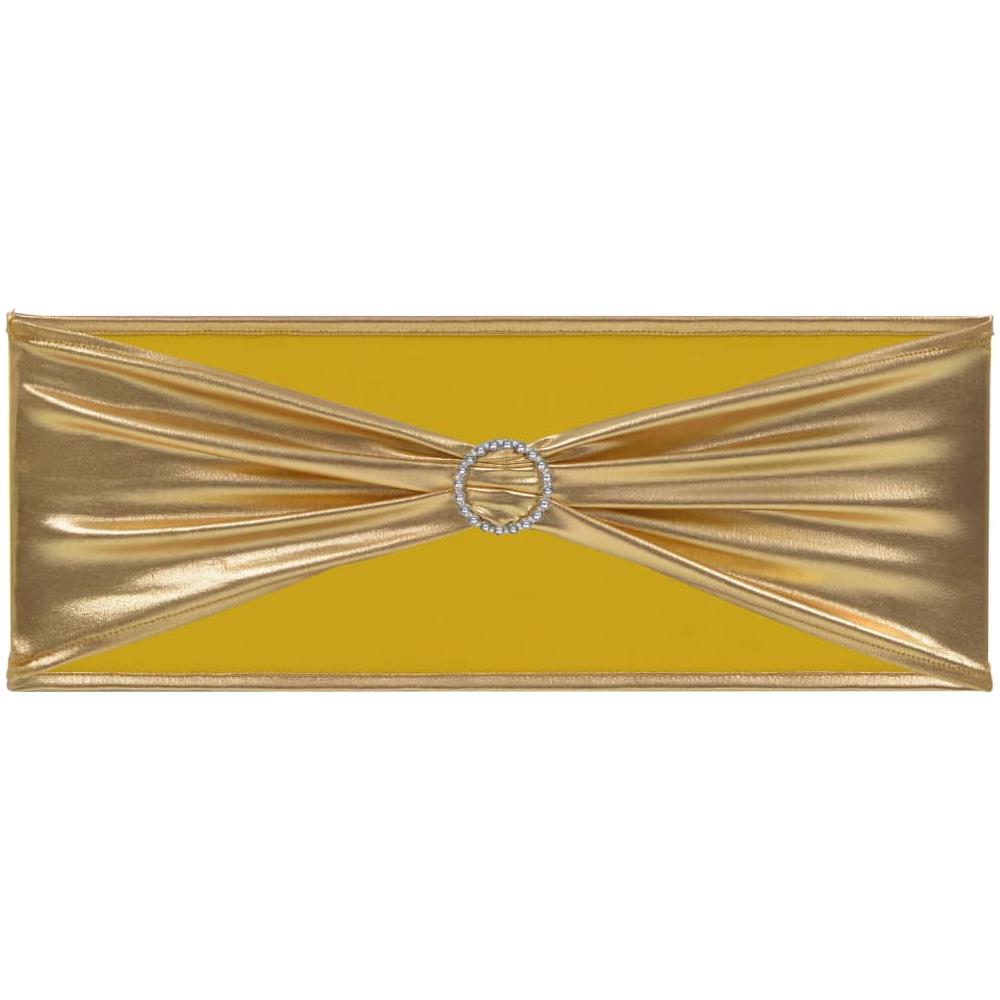 Nastri Ornamentali Per Sedie 25 Pz Con Fibbia Diamantata Oro - Foto 1