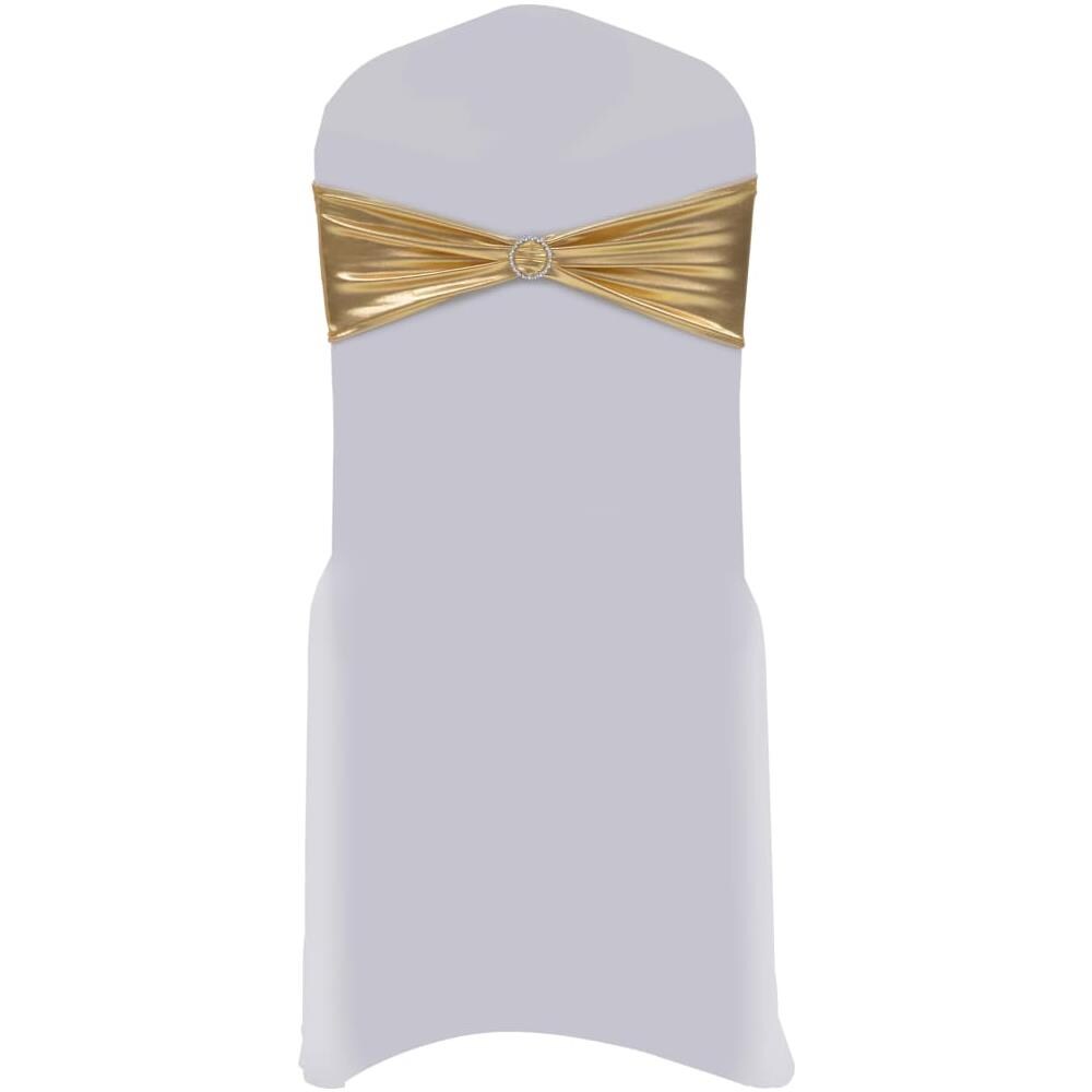 Nastri Ornamentali Per Sedie 25 Pz Con Fibbia Diamantata Oro - Foto 3