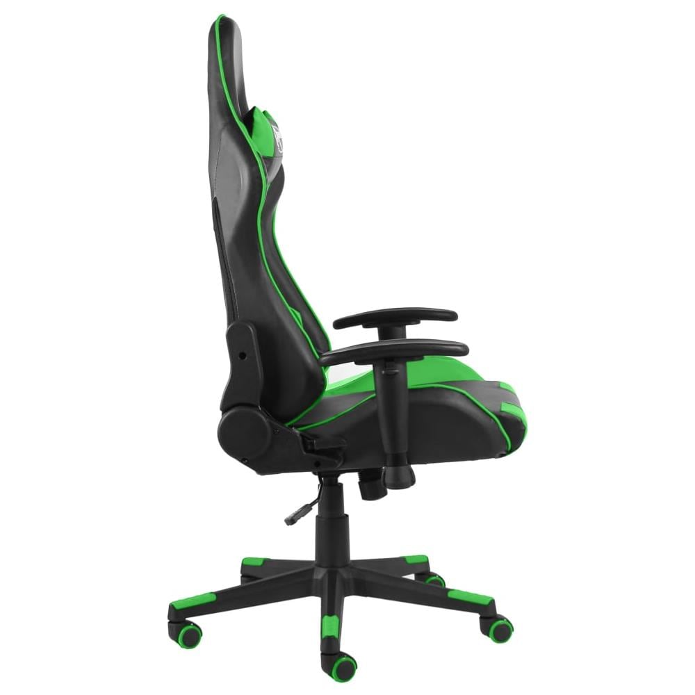 Sedia da Gaming Girevole Verde in PVC - Foto 2