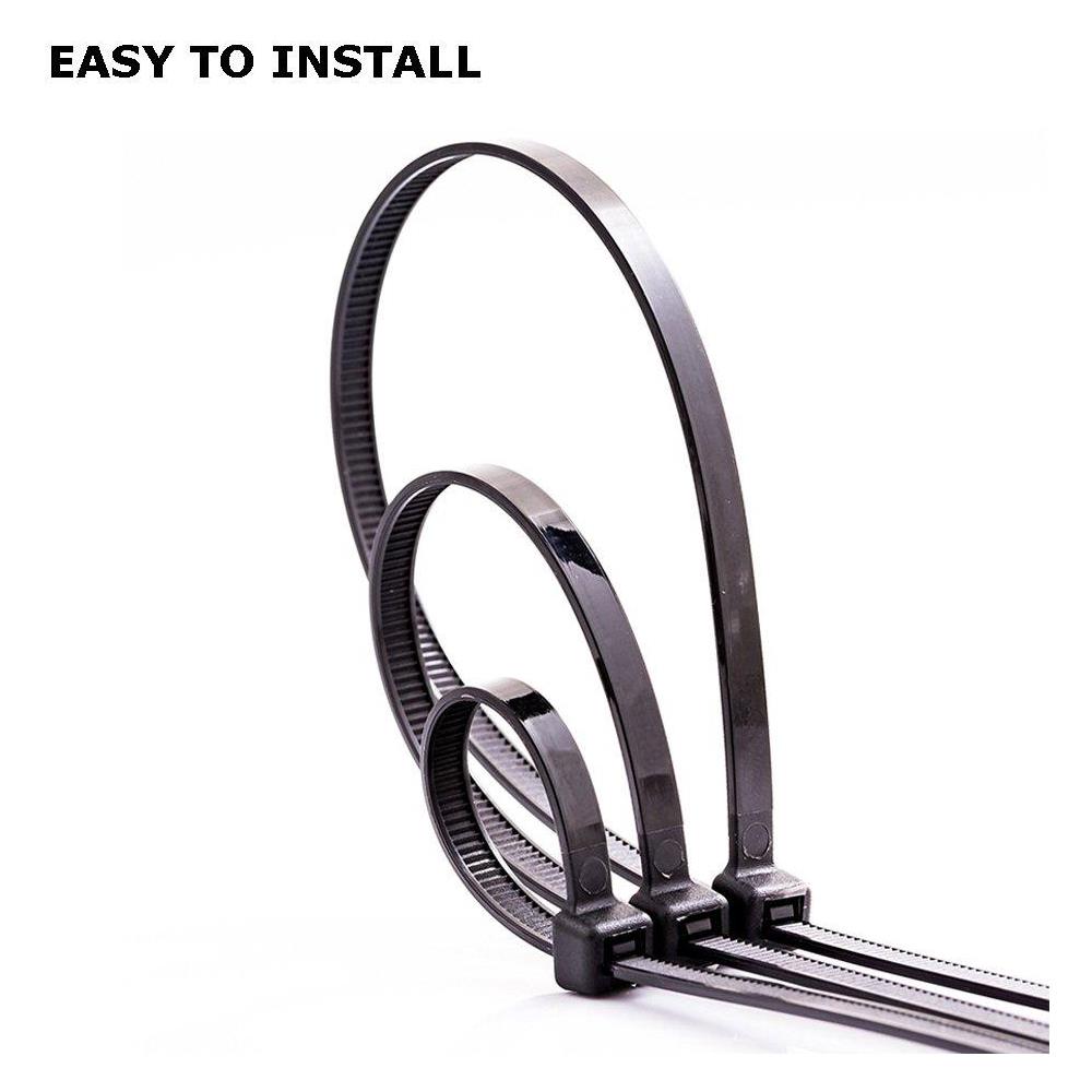 Fascette Pacchetto 250 300 Millimetri X 48 Millimetri Heavy Duty Autobloccante Nylon Fascette Per Home Office Garage E Workshop - Nero - Foto 2