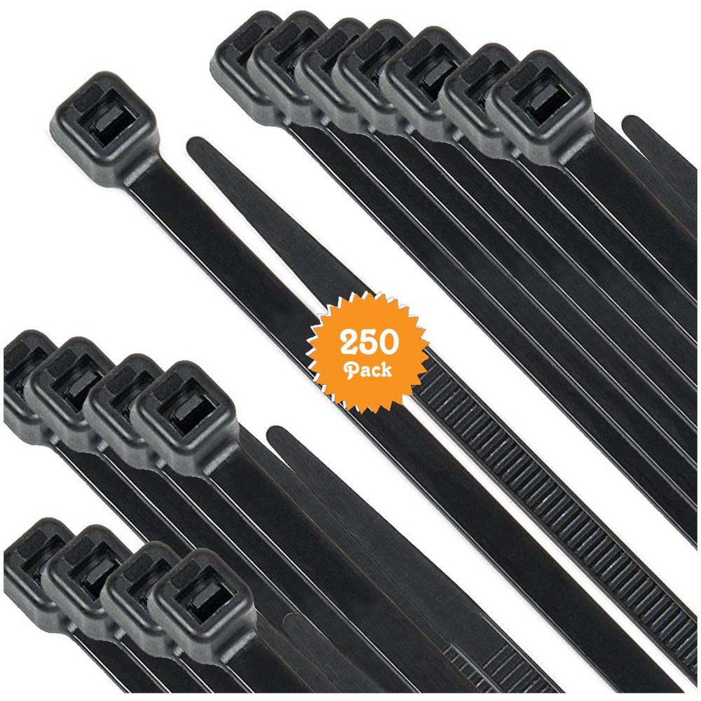 Fascette Pacchetto 250 300 Millimetri X 48 Millimetri Heavy Duty Autobloccante Nylon Fascette Per Home Office Garage E Workshop - Nero - Foto 1