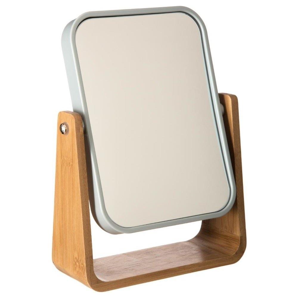 Specchio Cosmetico Bamboo, 16 X 22 Cm, Colore Bianco - Foto 1
