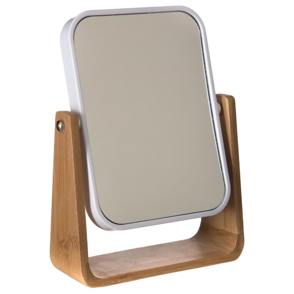 Specchio Cosmetico Bamboo, 16 X 22 Cm, Colore Bianco - Foto 4