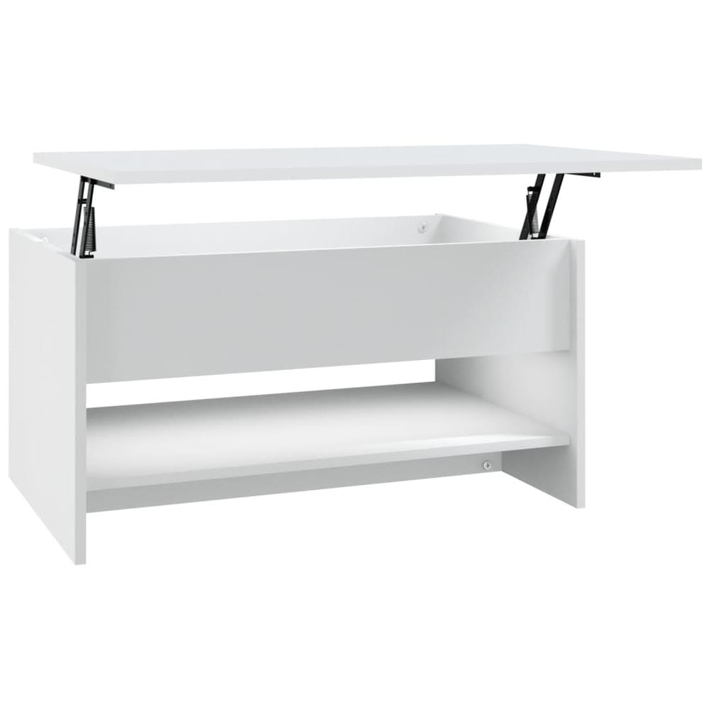 Tavolino Da Salotto Bianco 80x50x40 Cm In Legno Multistrato - Foto 2
