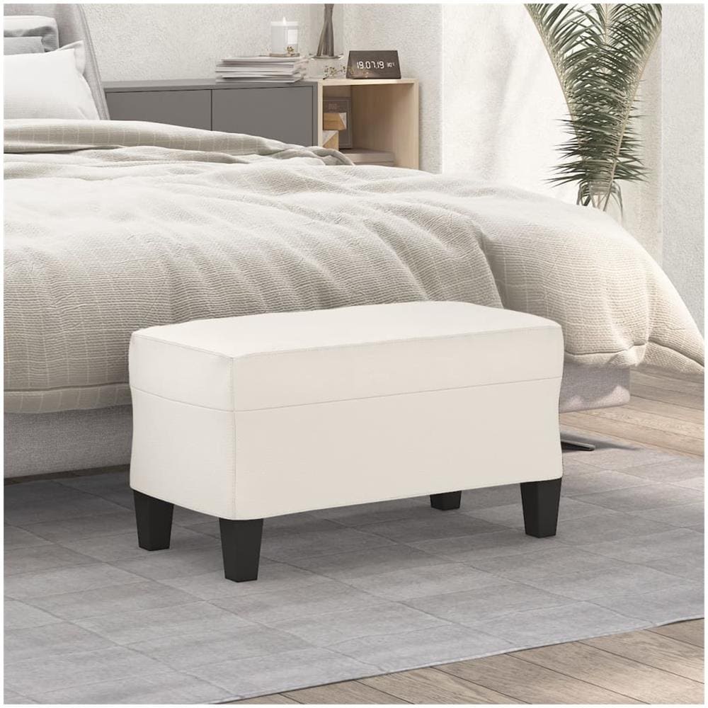 Panca Crema 70x35x41 Cm In Similpelle - Foto 1