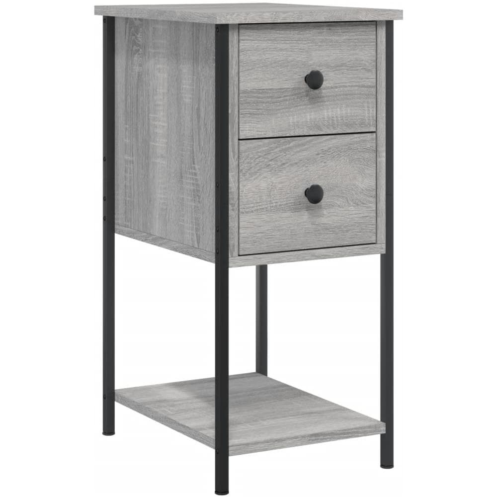 Comodini 2 Pz Grigio Sonoma 32x42x70 Cm In Legno Multistrato - Foto 3