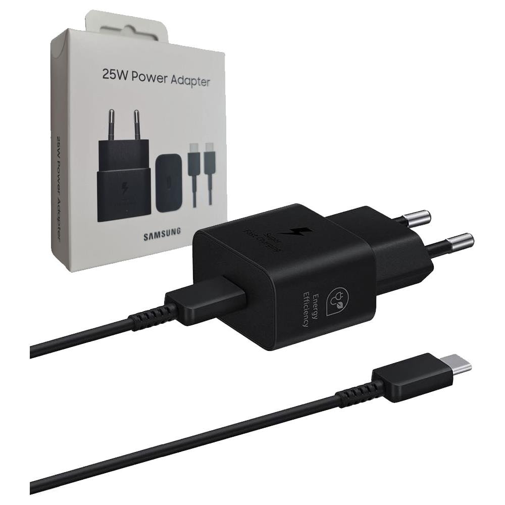 Adattatore Usb-c Ep-t2510xbeg Caricabatteria Ultra Fast 25w + Cavo Type-c Blister | Nero - Foto 1