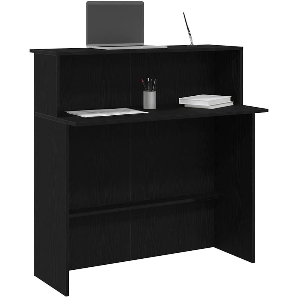 Banco Reception Nero 100x50x103,5 cm in Legno Multistrato - Foto 2