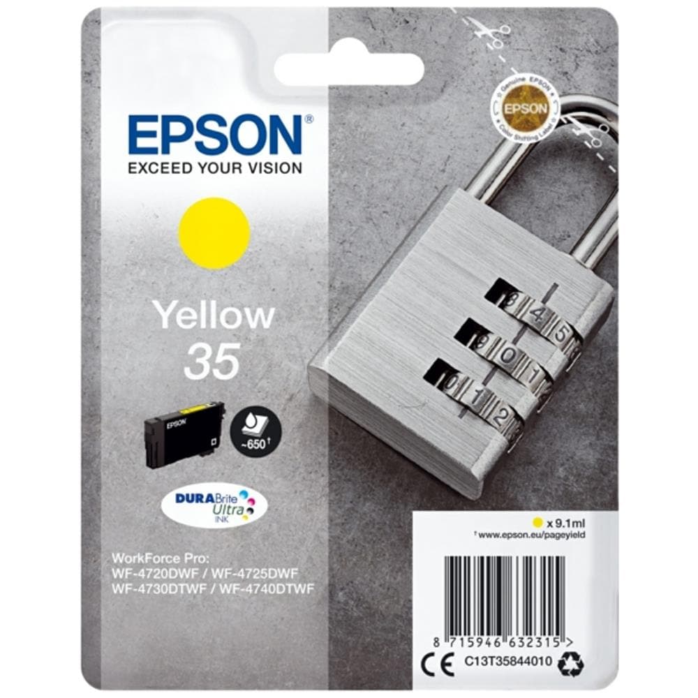 C13T35844010 Cartuccia Ink Originale Gialla per WorkForce Pro WF-4720 Capacità 650 Pagine - Foto 3