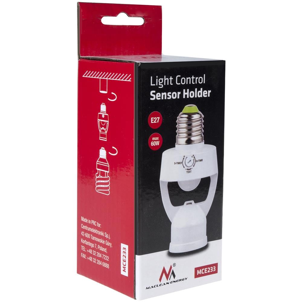 Portalampada Con Sensore Di Movimento E Sensore Crepuscolare E27 Sensore A 360 ° Illuminazione Automatica - Foto 3