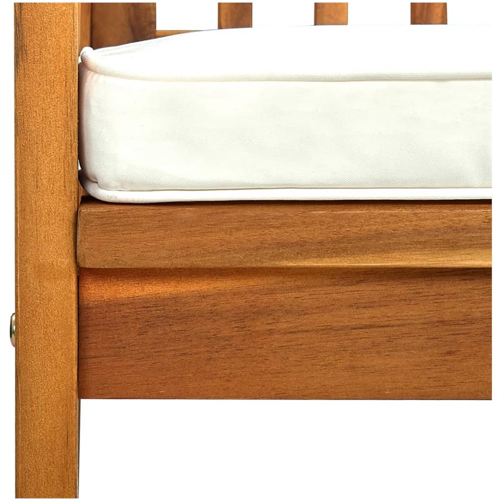 Panchina da Giardino con Cuscino 147cm Legno Massello di Acacia - Foto 8