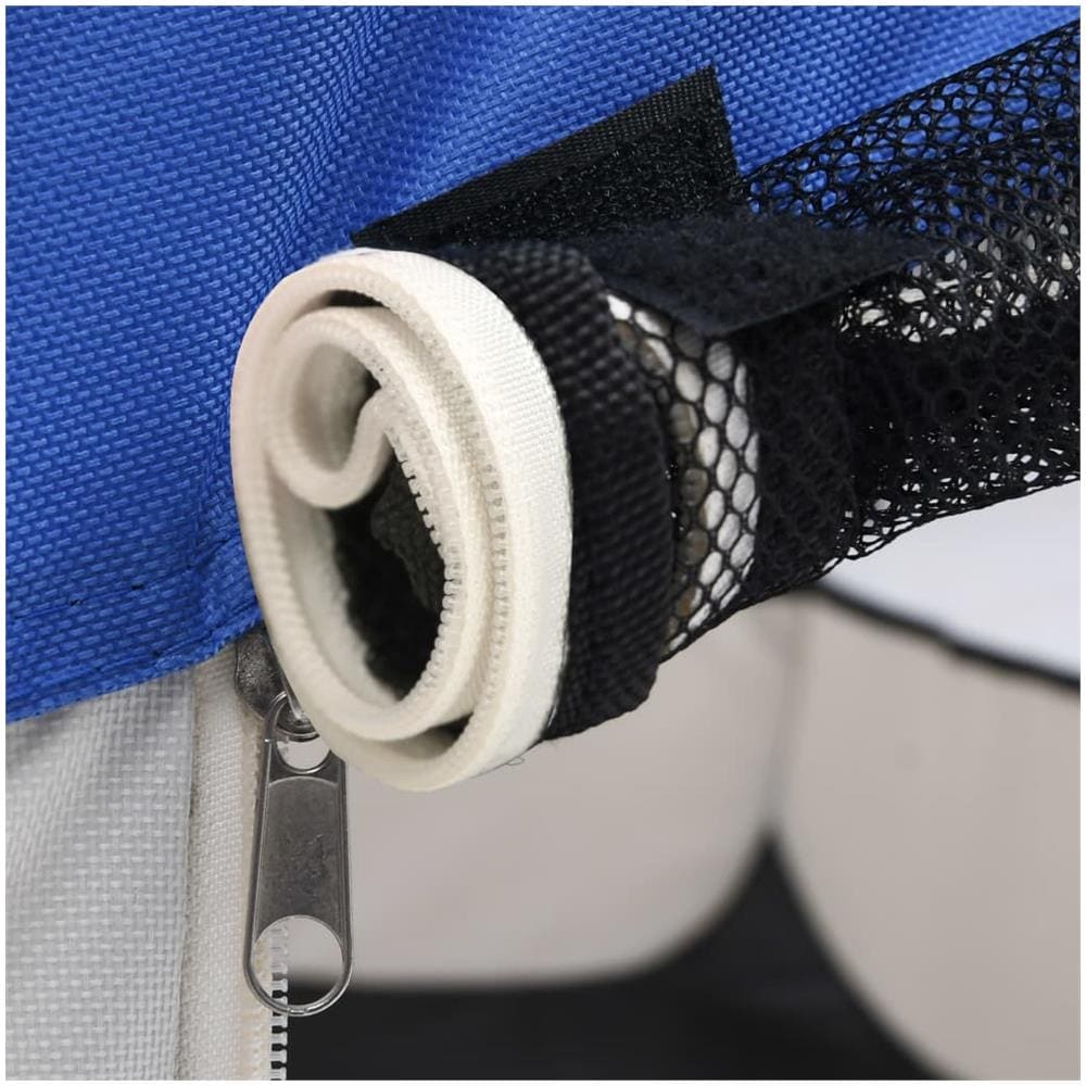 Box per Cani Pieghevole con Borsa Trasporto Blu 90x90x58 cm - Foto 2