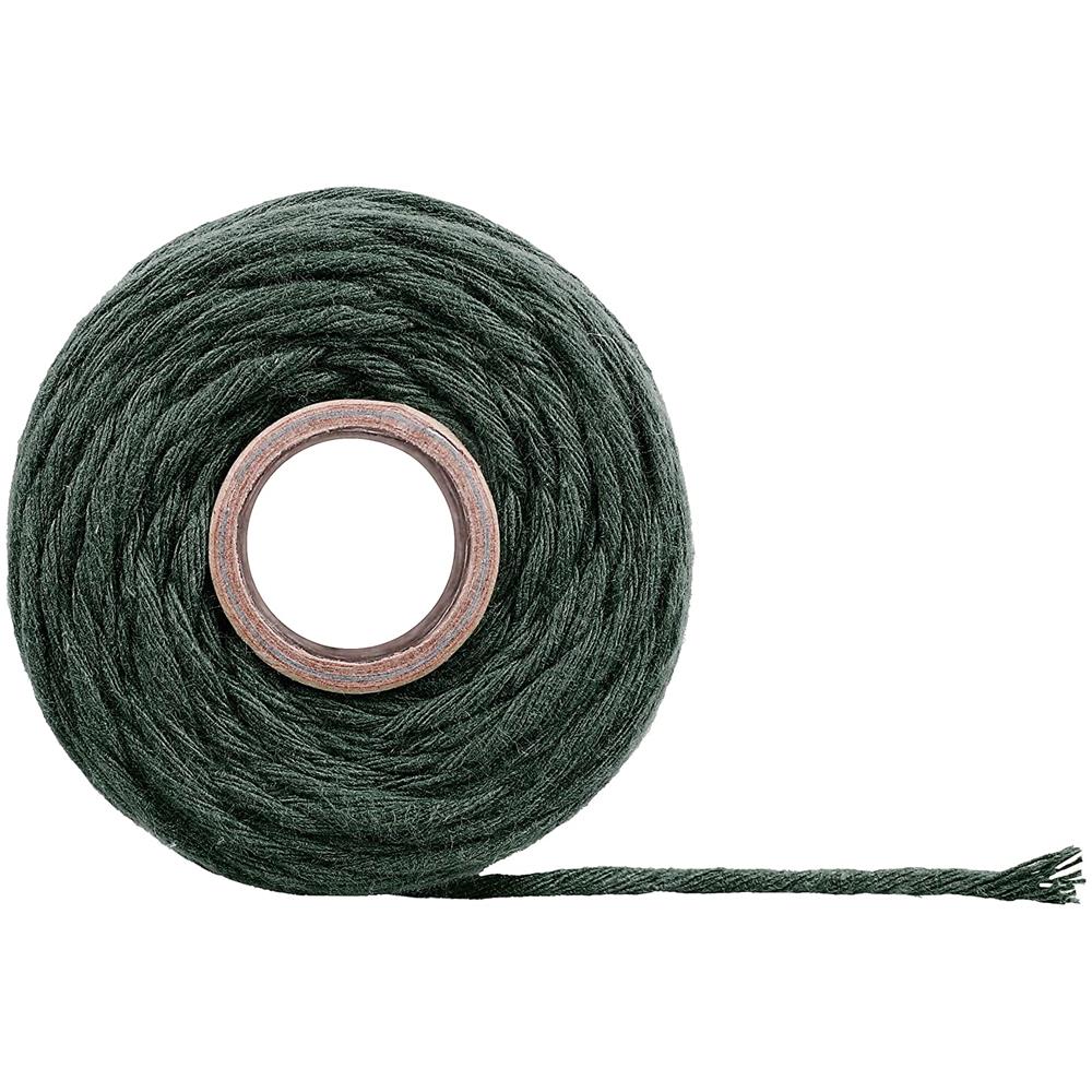 100m Macrame Corda Verde Scuro | Filo Cotone Uncinetto | 2-3 Mm (+-0.5mm) | 15 Strati | Grande Spago Da Cucina Rotolo Spessi Naturali Forte | Decorazione Casa Artigianato Artistico Foto - Foto 5