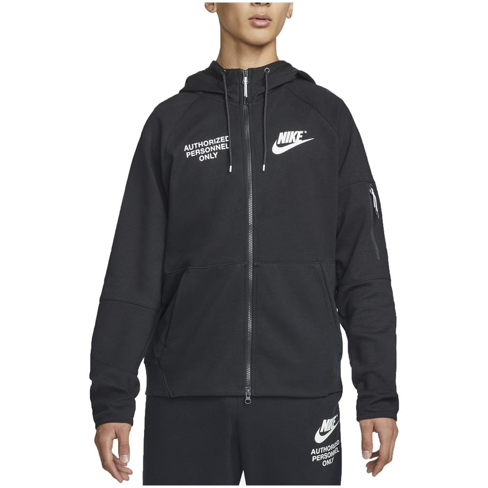 Felpa Da Uomo Con Cappuccio E Zip Sportswear Nera Taglia M Cod Dm6548-010 - Foto 1