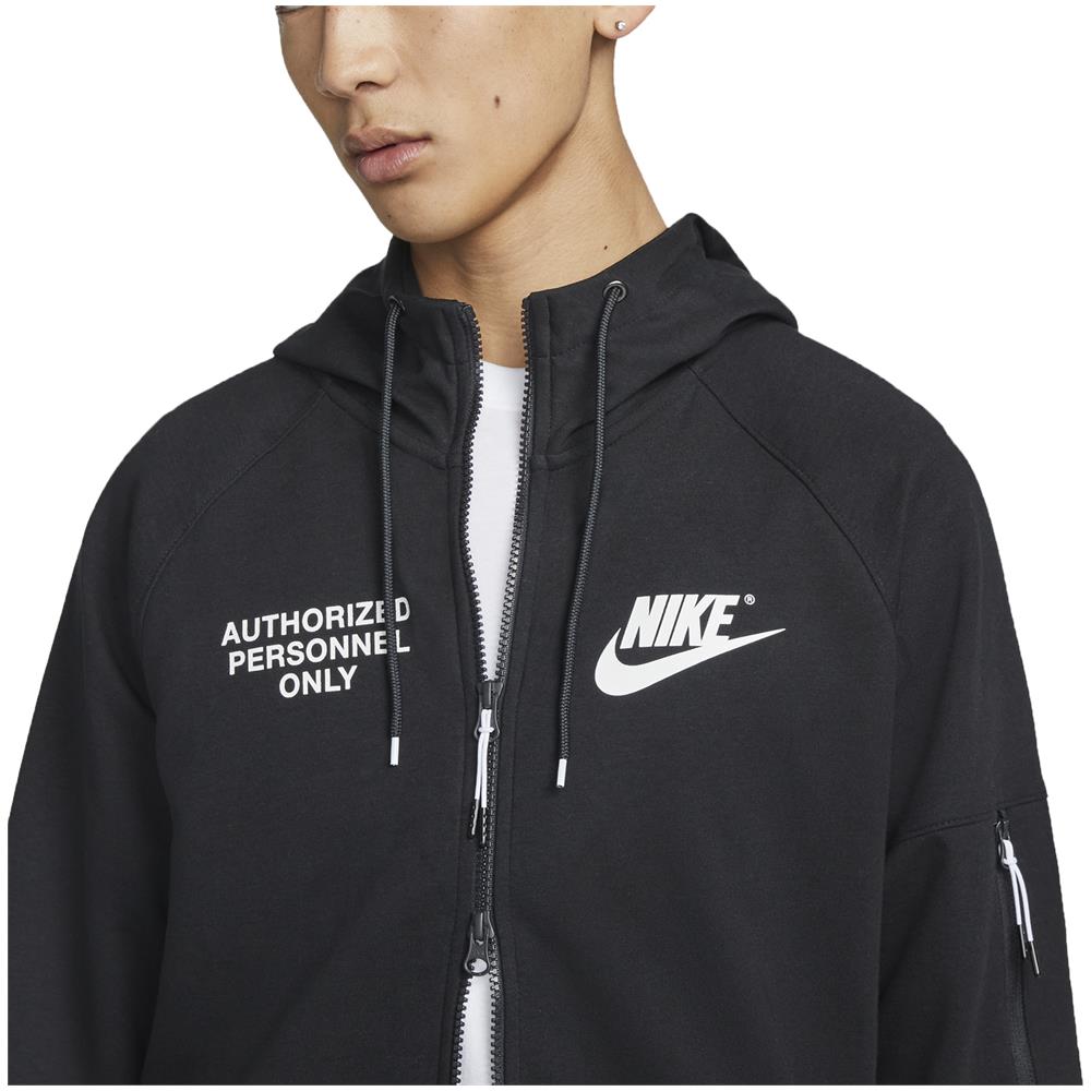 Felpa Da Uomo Con Cappuccio E Zip Sportswear Nera Taglia M Cod Dm6548-010 - Foto 6