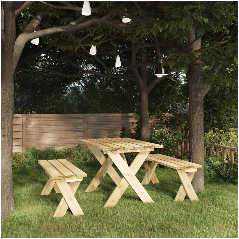 Panca da Giardino 110 cm in Legno di Pino Impregnato - Foto 1