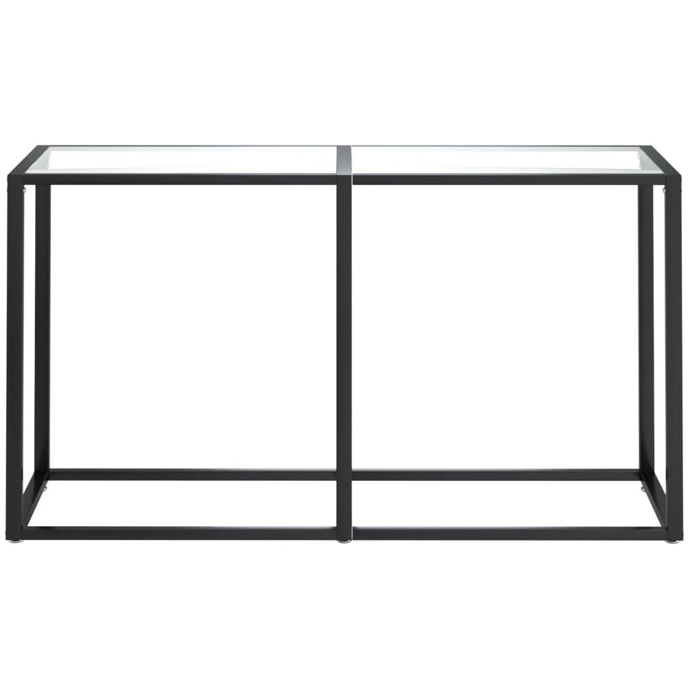 Tavolo Consolle Trasparente 140x35x75,5 Cm In Vetro Temperato - Foto 3