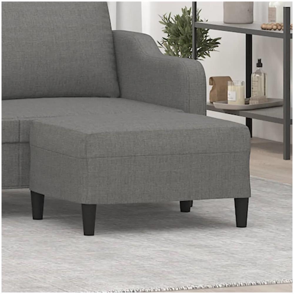 Poggiapiedi Grigio Scuro 70x55x41 Cm In Tessuto - Foto 1