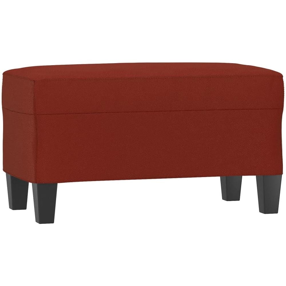 Panca Rosso Vino 70x35x41 Cm In Similpelle - Foto 2