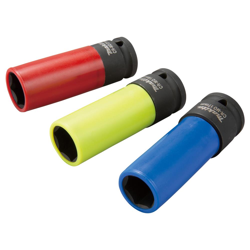 Kraft-steckschlsseleinsatz-set - 3 Stcke - 1/2"" - Quadratisch - 17 Mm, 19 Mm, 21 Mm - Lnge: 86 Mm (e-12354) - Foto 1