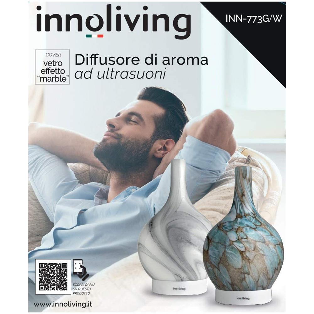 Diffusore D'aroma Ad Ultrasuoni 150ml- ""marble"" Bianco Inn-773wu - Foto 2