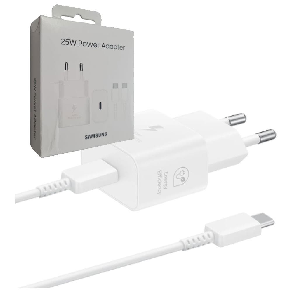 Adattatore Usb-c Ep-t2510xweg Caricabatteria Ultra Fast 25w + Cavo Type-c Blister | Bianco - Foto 1