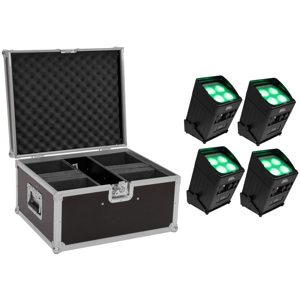 Set 4x Akku Up-4 Entry Qcl Spot Quickdmx + Case - Foto 1