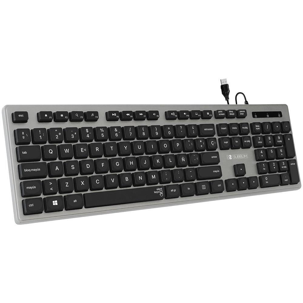 Tastiera USB SUBKBC-0EKE10 per Casa e Ufficio Colore Grigio - Foto 1