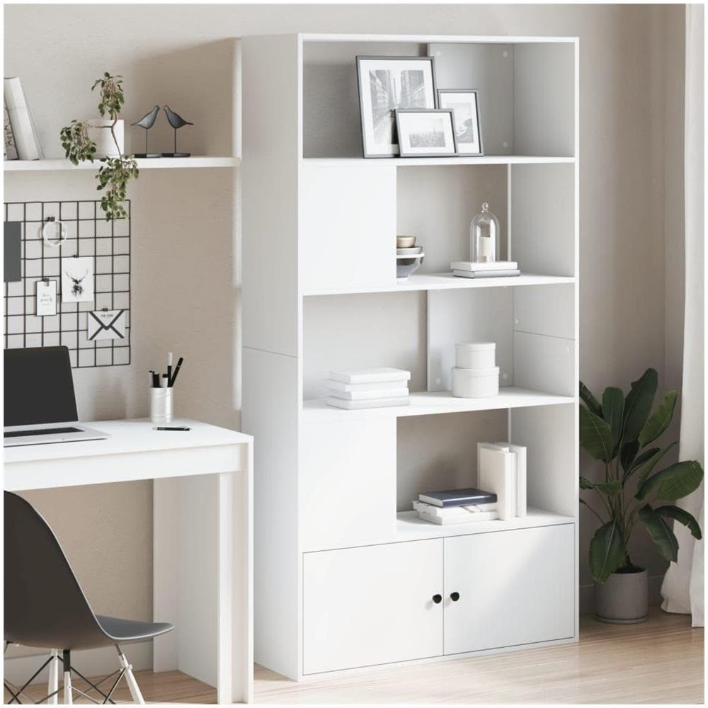 Libreria Bianca 100x36x189 cm in Legno Multistrato - Foto 2