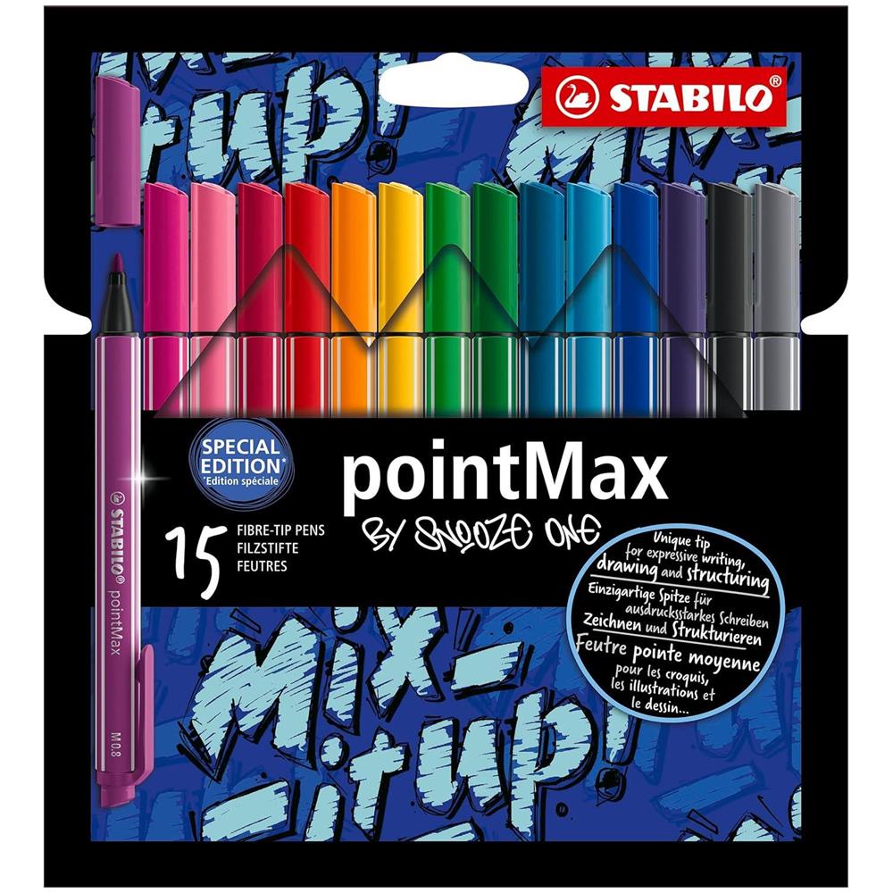 pointMax - Fineliner Premium - Snooze One Edition - Astuccio da 15 - Colori assortiti - Foto 1