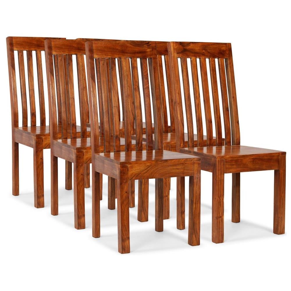 Sedie Da Pranzo Moderne 6 Pz Massello Con Finitura Sheesham - Foto 1