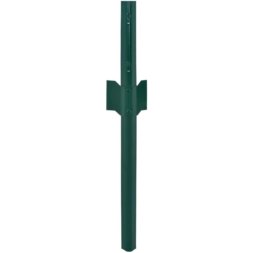 Rete Per Recinzione Con Pali In Acciaio 25x2 M Verde - Foto 4