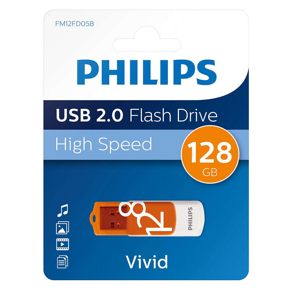 USB 2.0 128GB Vivid Edition arancio - Foto 3