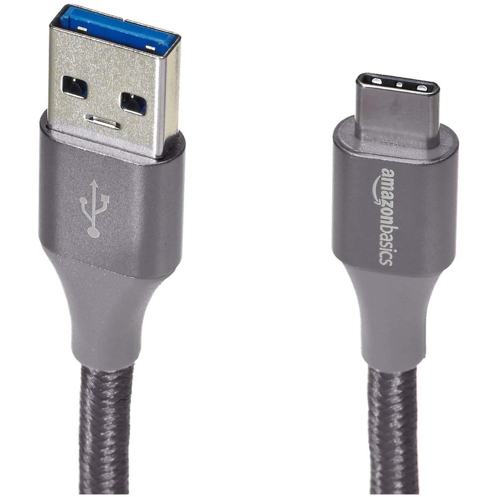 Doppia Nylon Intrecciato Usb Type-c A Type-a 3.1 Gen 1 Cavo 18 M Grigio Scuro - Foto 2