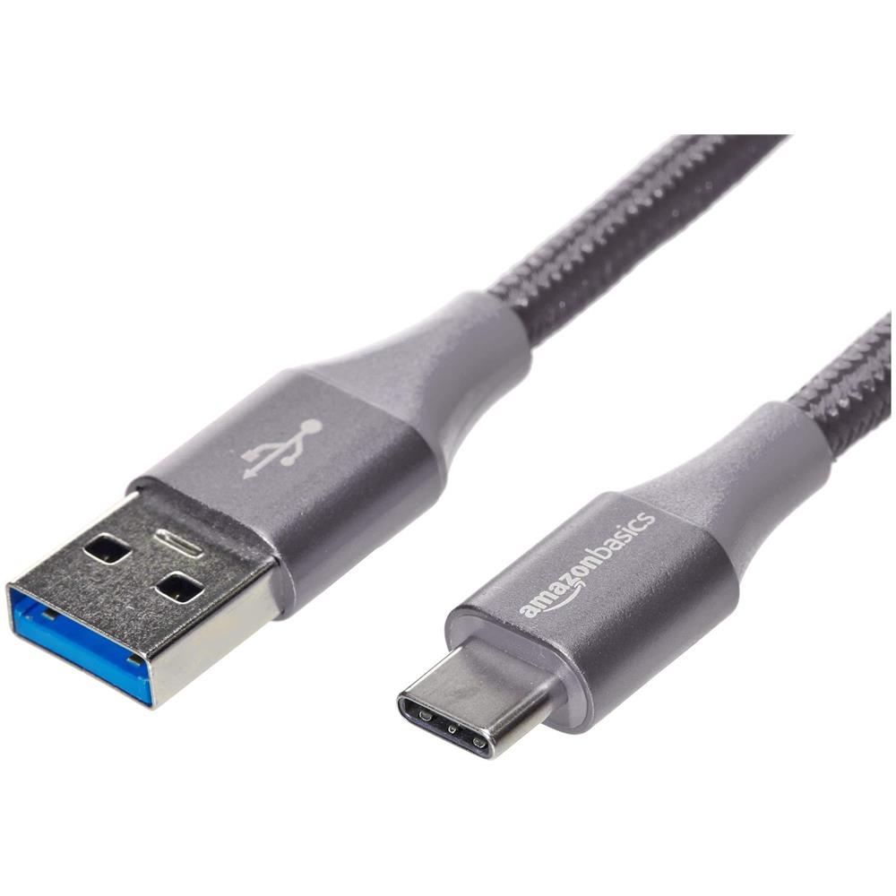 Doppia Nylon Intrecciato Usb Type-c A Type-a 3.1 Gen 1 Cavo 18 M Grigio Scuro - Foto 1