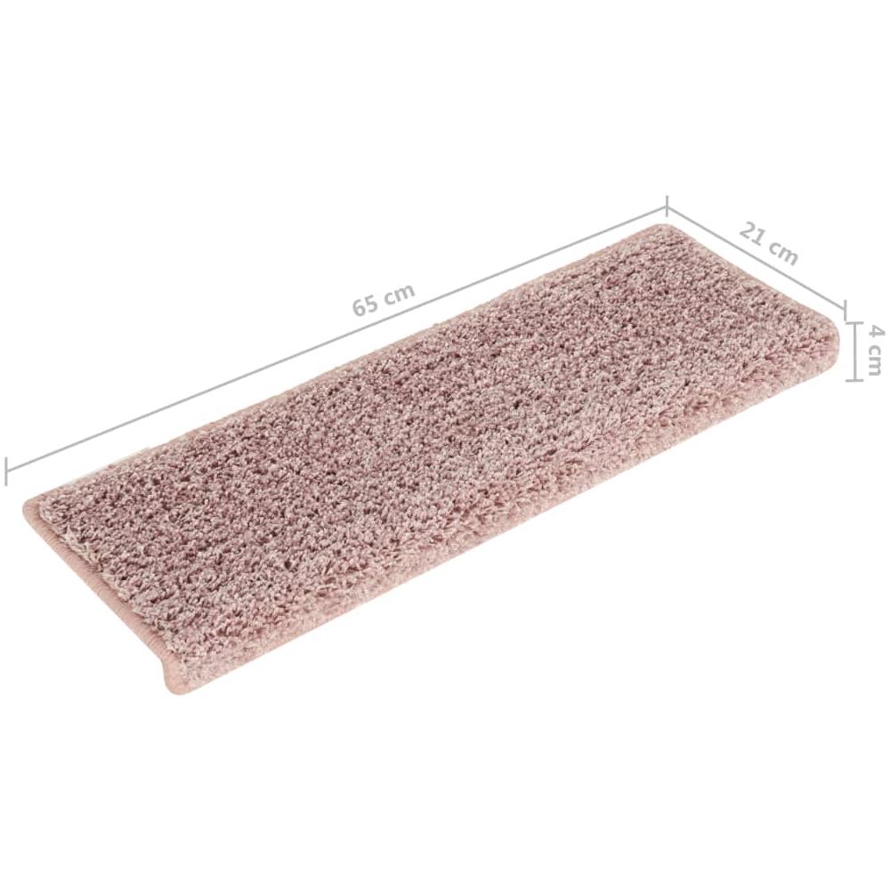 Tappetini per Scale 15 pz 65x21x4 cm Bianchi e Rosa - Foto 5