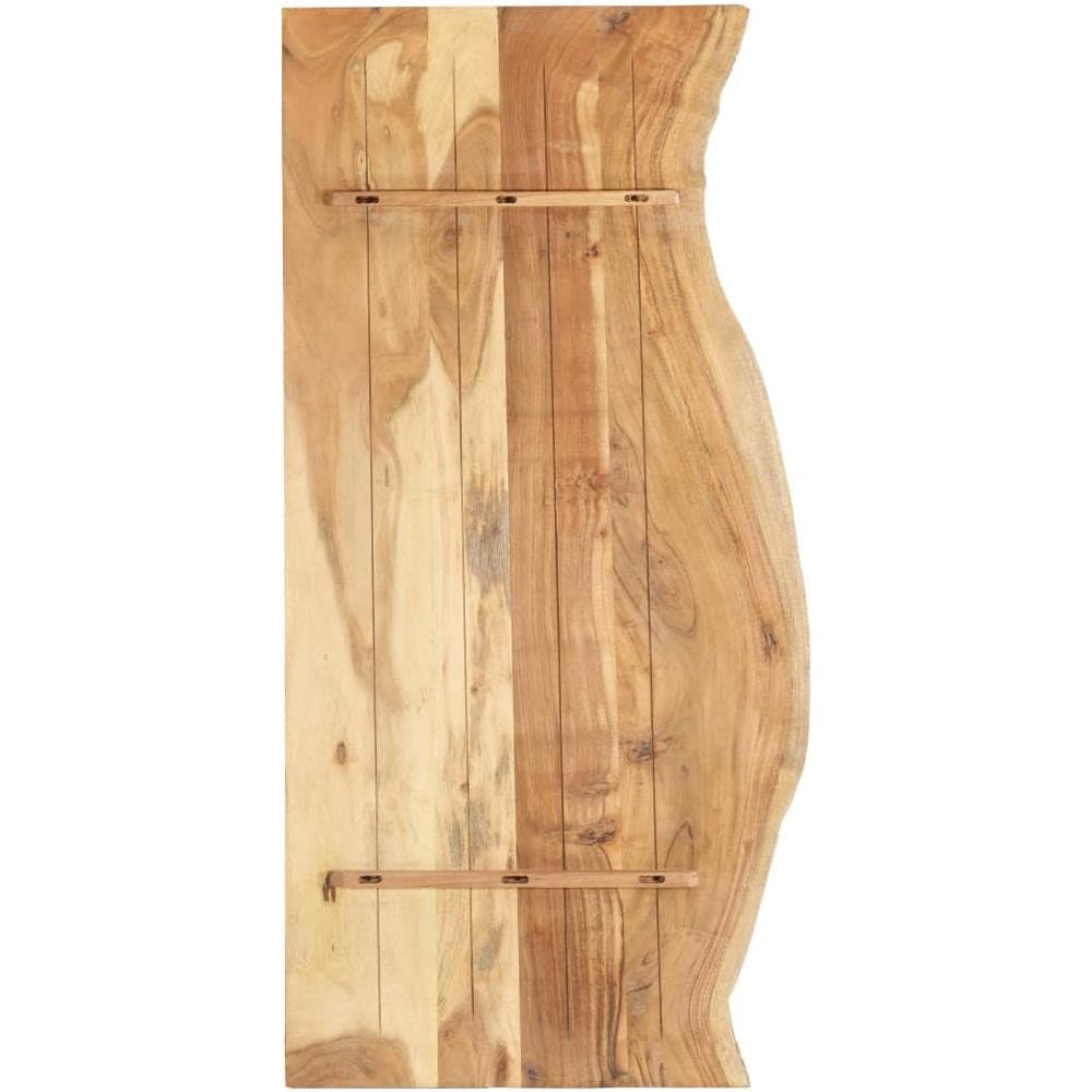 Piano per Lavabo Bagno in Massello di Acacia 140x55x2,5 cm - Foto 3