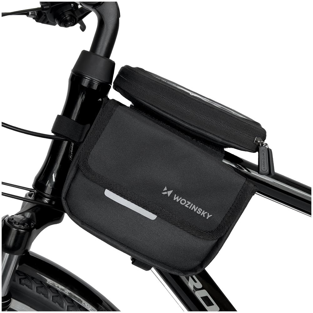 Telaio Bici Borsa Bicicletta Borsa Impermeabile Telefono Custodia 1.5l Nero (wbb26bk)  - Foto 7