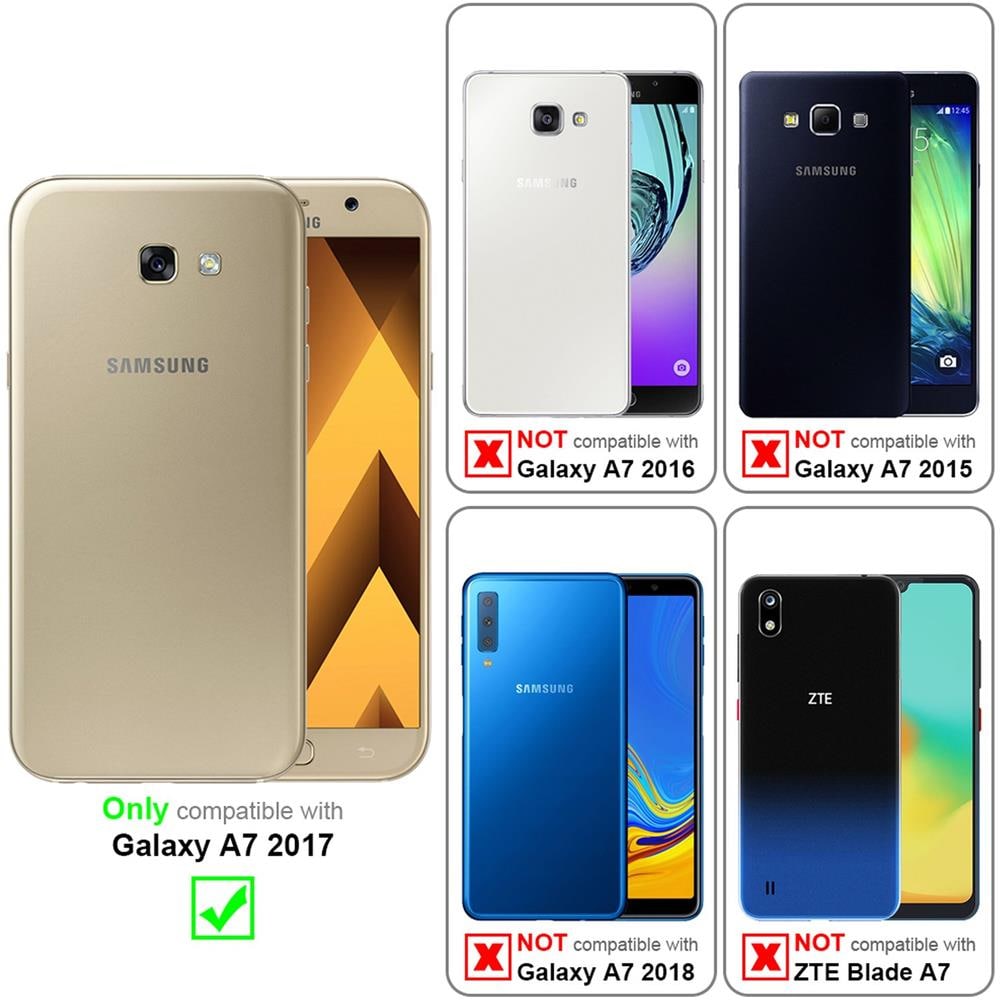 Custodia Compatibile Con Samsung Galaxy A7 2017 In Candy Blu - Coperchio Protettivo In Silicone Tpu Flessibile - Foto 2