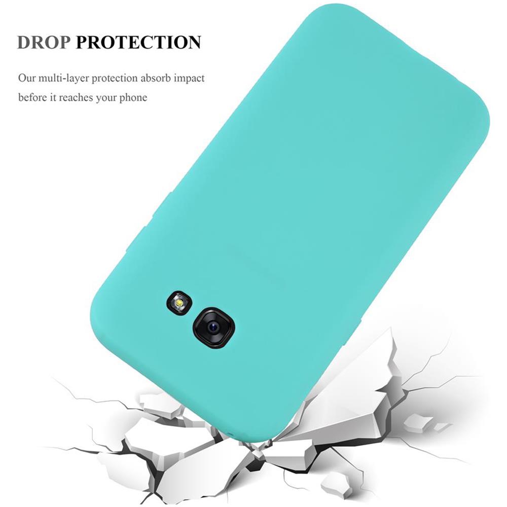Custodia Compatibile Con Samsung Galaxy A7 2017 In Candy Blu - Coperchio Protettivo In Silicone Tpu Flessibile - Foto 8