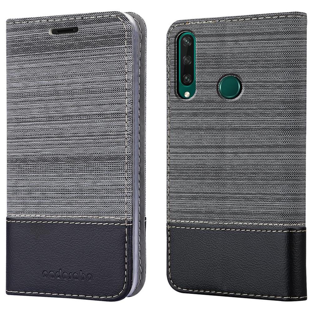 Custodia Compatibile Con Huawei Y6p In Grigio Nero - Coperchio Protettiva Con Chiusura Magnetica, Funzione Stand E Tasca Per Le Carte - Foto 8