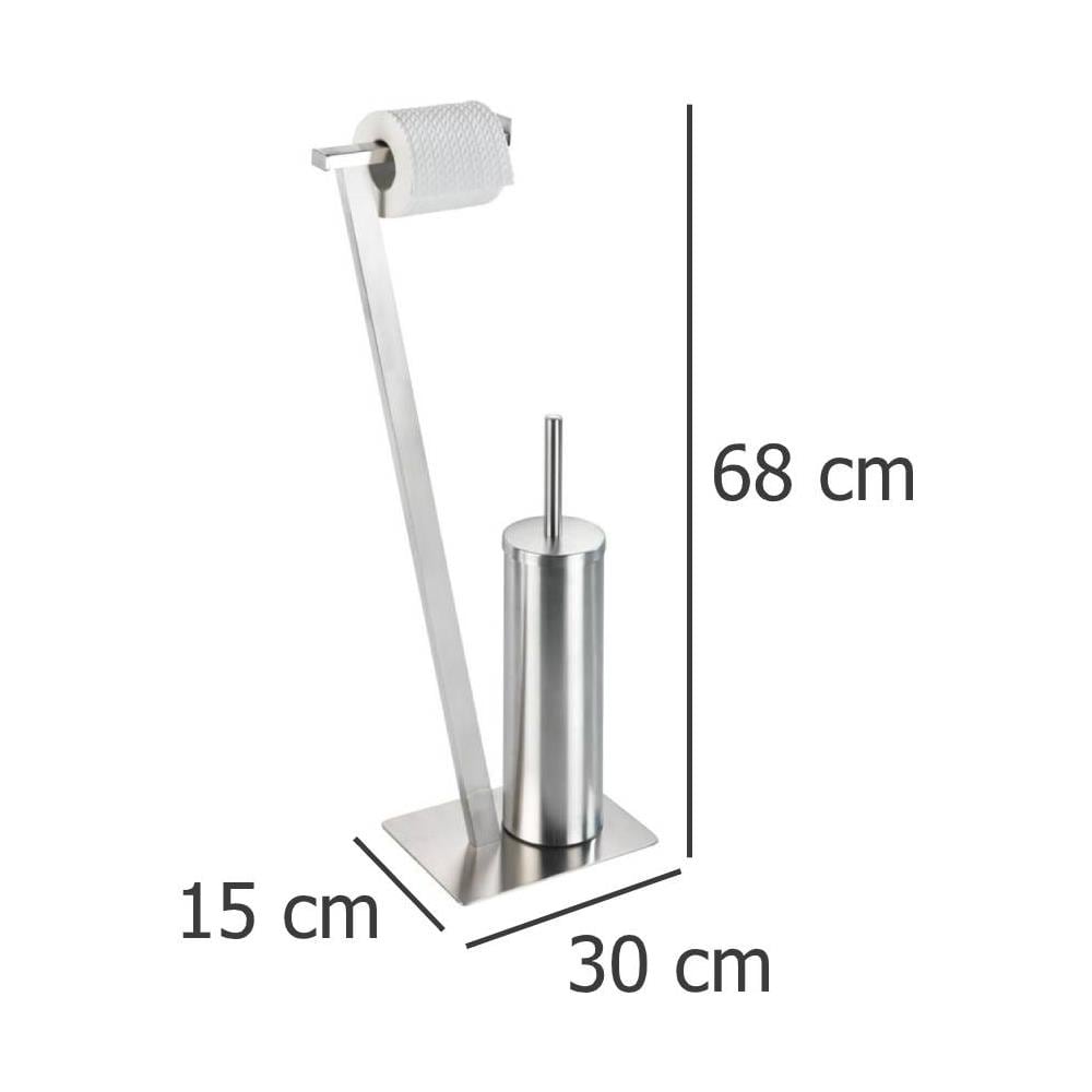 Porta Carta Igienica E Scopino Wc Lirio, Nero, Wenko - Foto 5