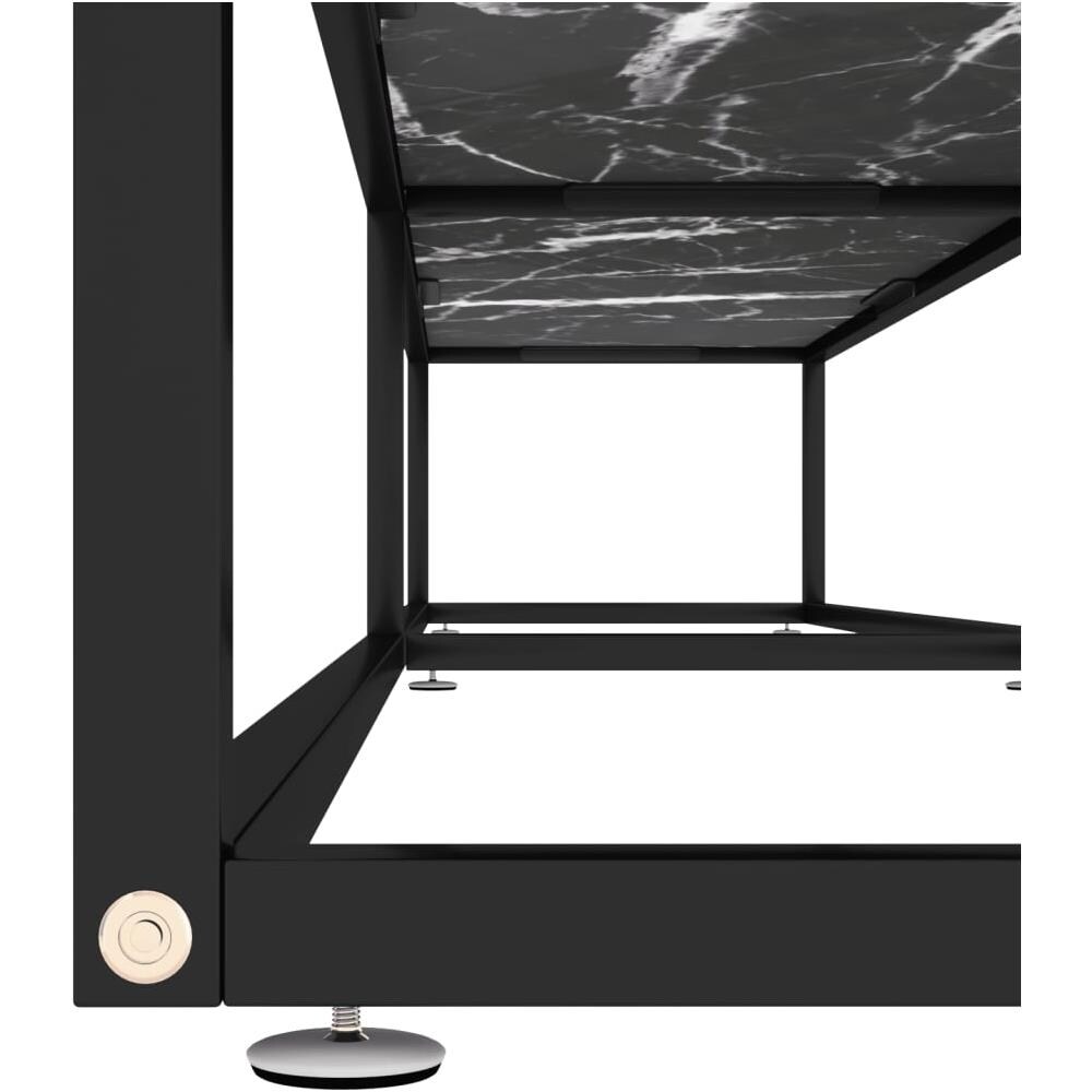 Mobile Porta Tv Marmo Nero 220x40x40,5 Cm In Vetro Temperato - Foto 6