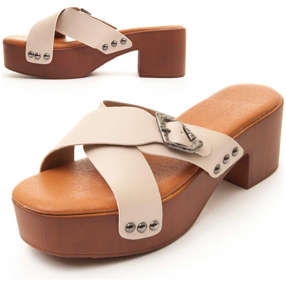 Montevita Sandalo Con Tacco Clogsand2 Beige - Foto 1