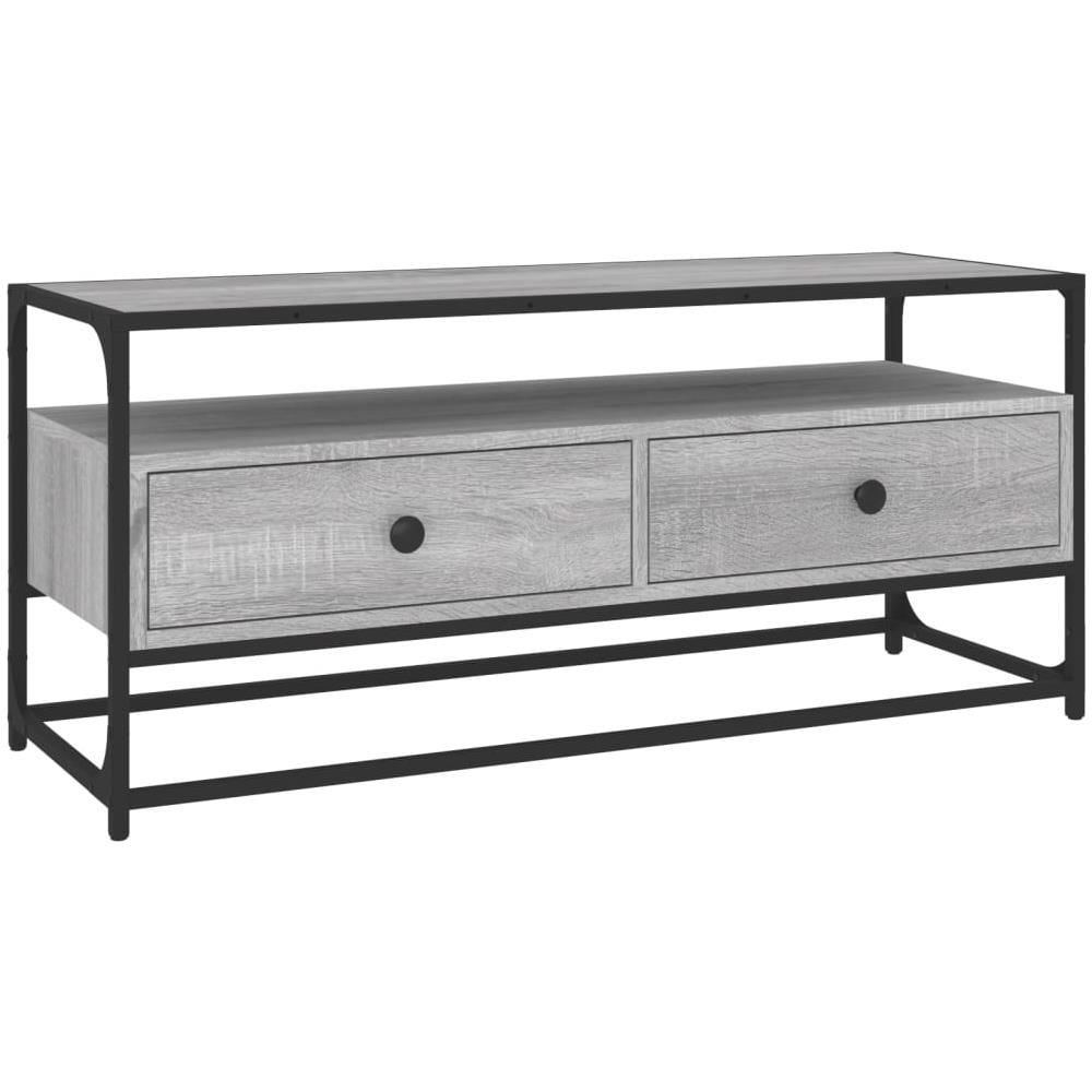 Mobile Porta Tv Grigio Sonoma 100x35x45 Cm In Legno Multistrato - Foto 2