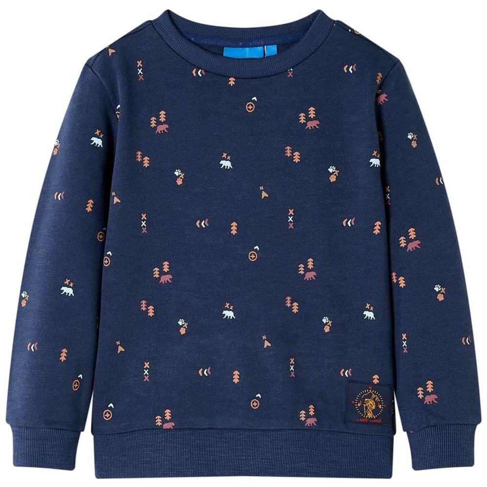 Felpa da Bambino Blu Marino Mélange 140 - Foto 1