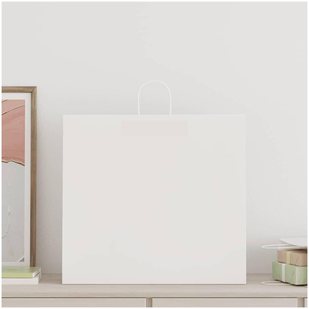 Sacchetti di Carta 250 pz con Manici Bianchi 54x15x49 cm - Foto 2