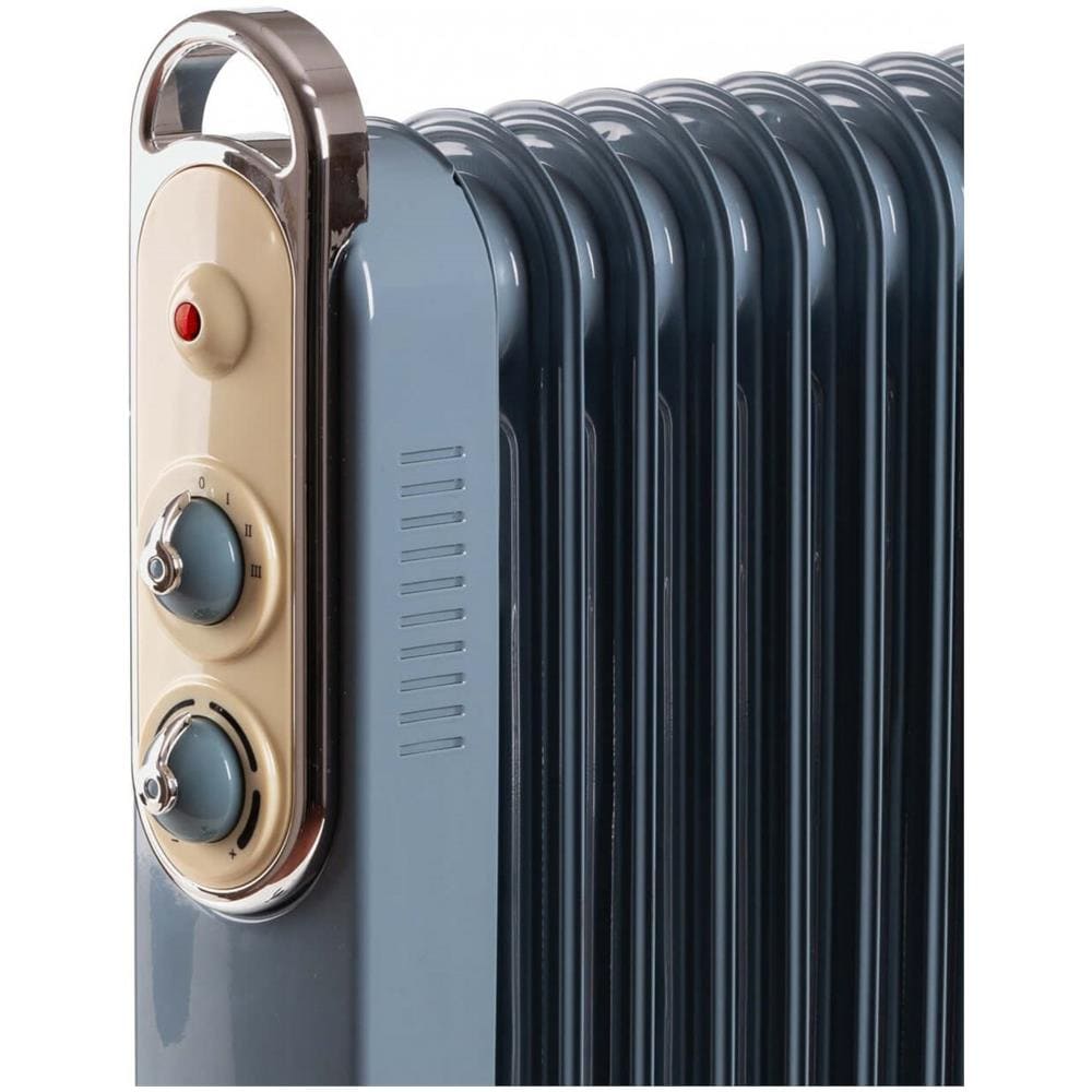 Radiatore a Olio Linea Vintage 8252 11 Elementi 2500 W Azzurro - Foto 2